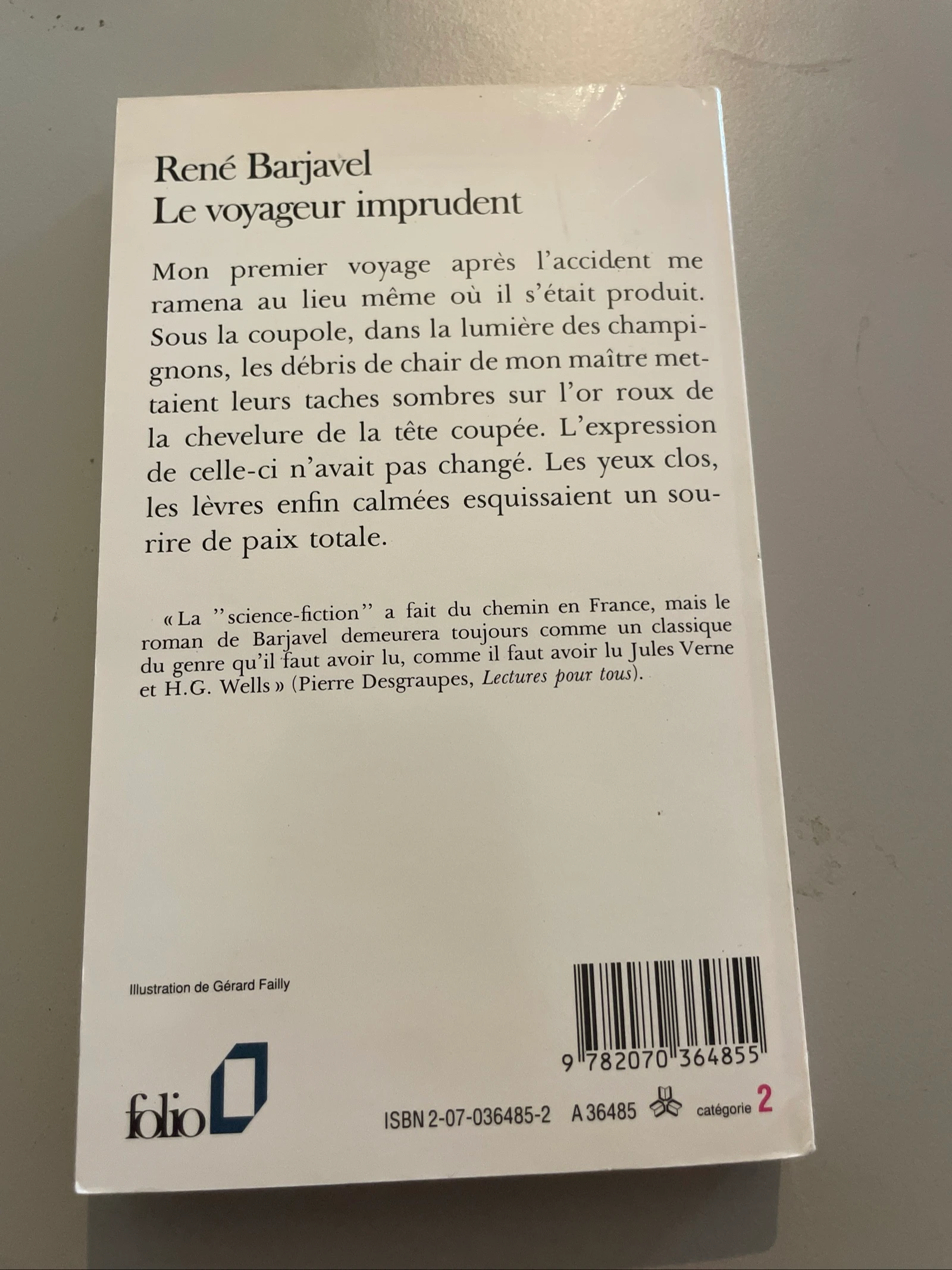 De onvoorzichtige reiziger / René Barjavel / Folio vrij pocketformaat – photo 2